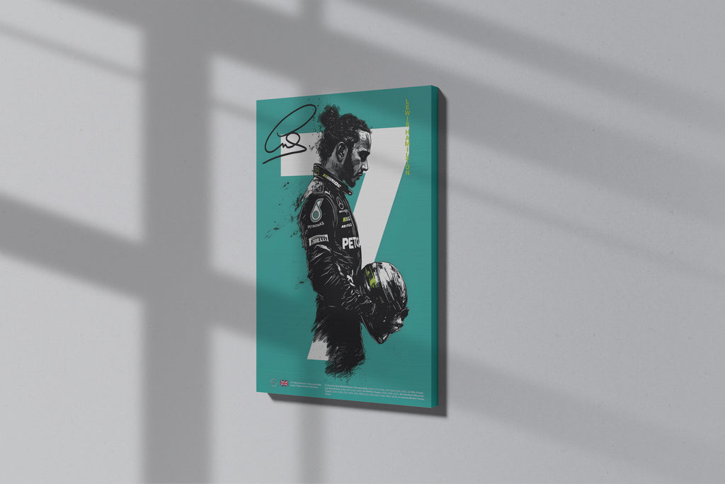 GeekCultcha Mercedes Lewis Hamilton Premium Canvas Print