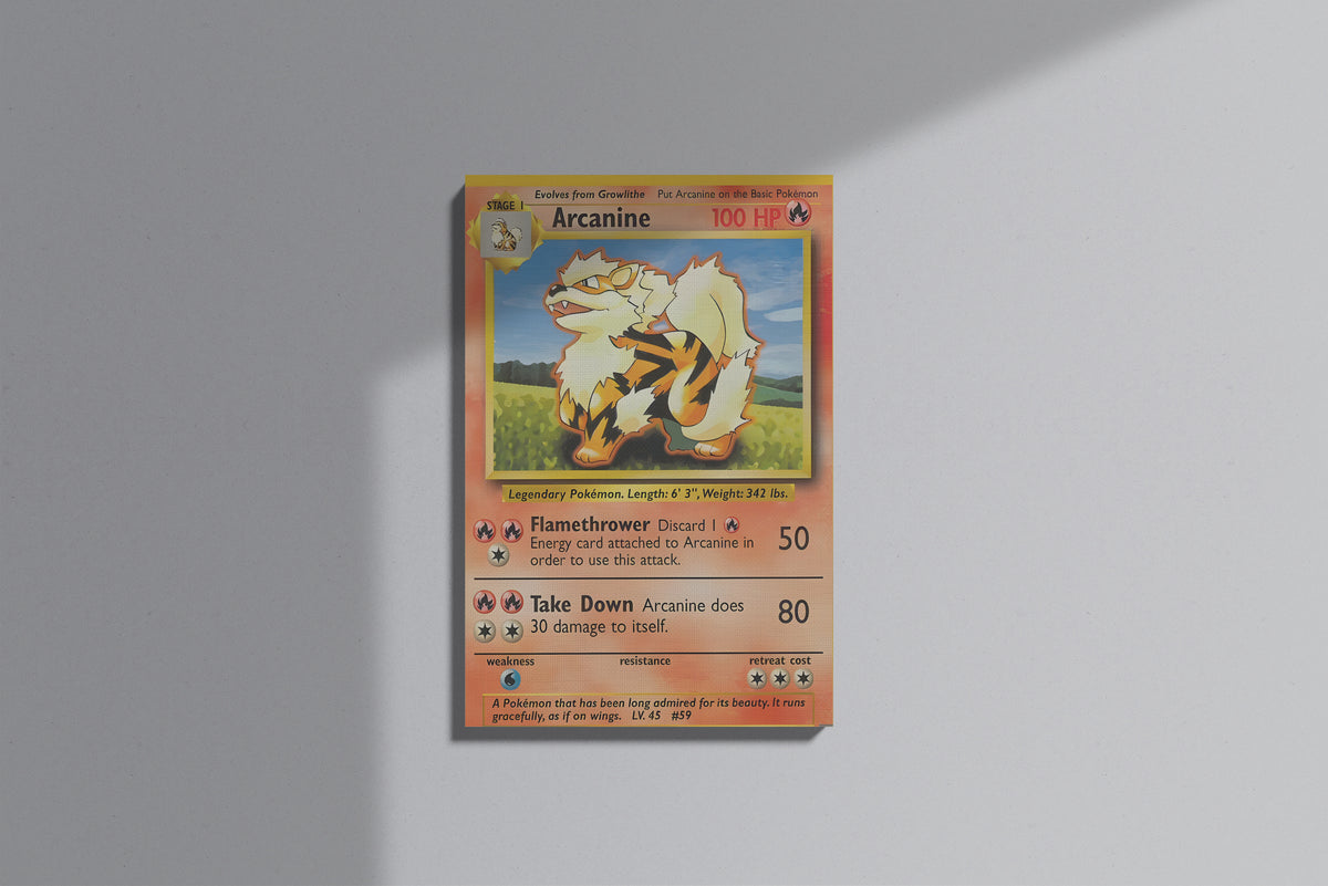 GeekCultcha Pokémon Arcanine Premium Canvas Print