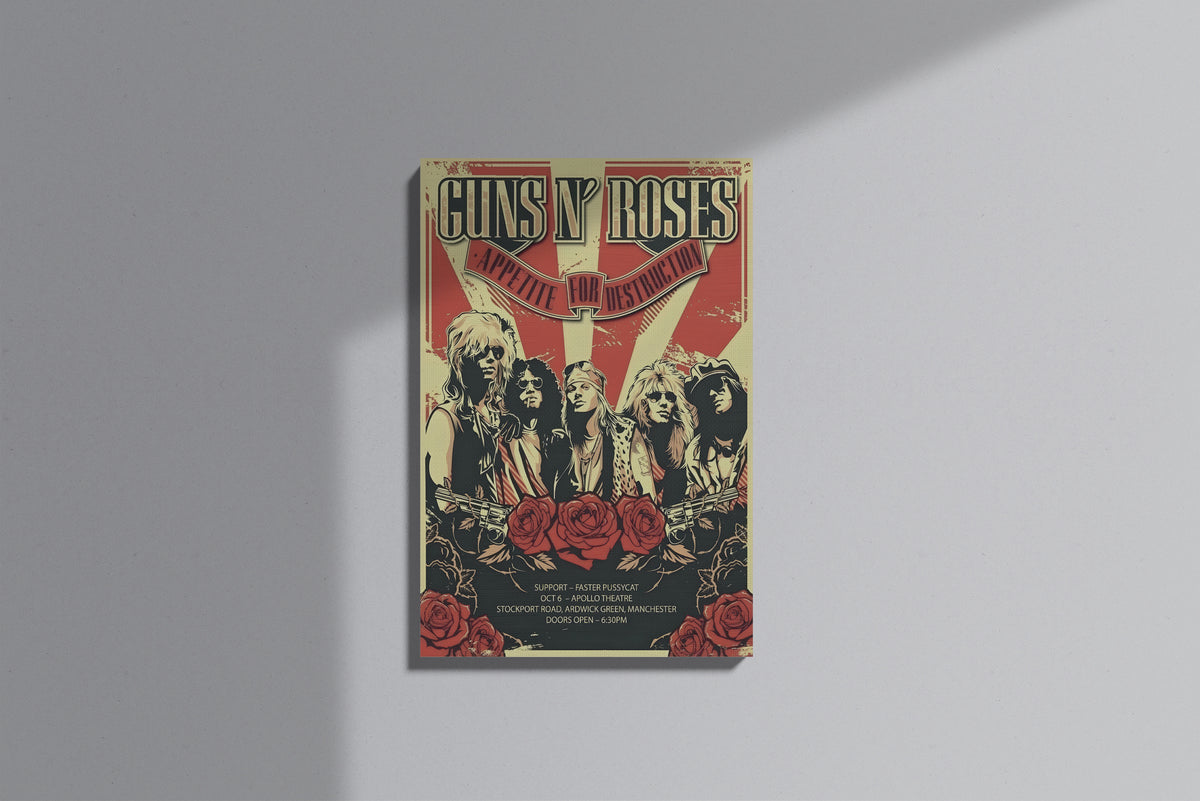 GeekCultcha Guns N' Roses Appetite for Destruction Premium Canvas Print
