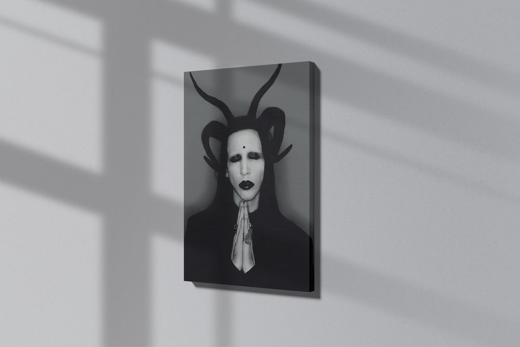 Marilyn Manson Dark Themed Canvas Painting