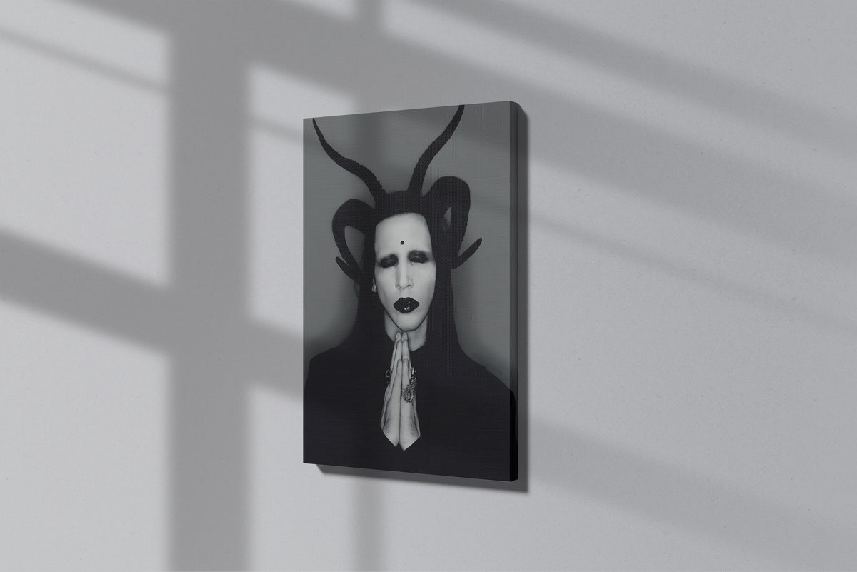 Marilyn Manson Dark Themed Canvas Painting