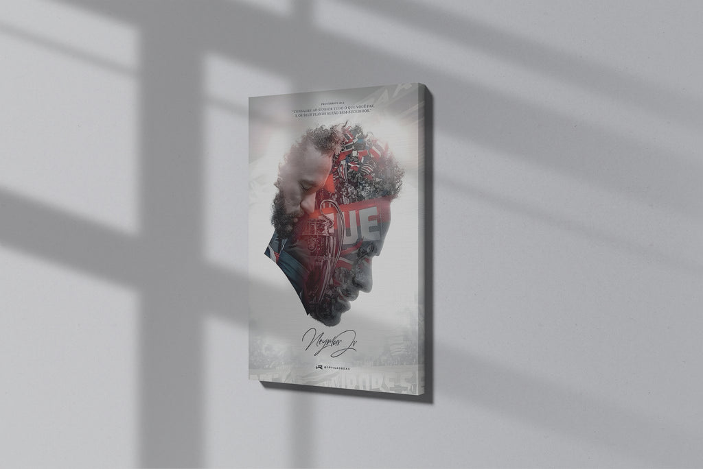 GeekCultcha Neymar Jr Football Player Premium Canvas Painting