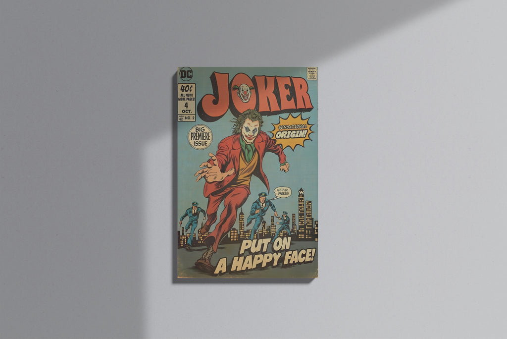 GeekCultcha DC Comics Joker Premium Canvas Print Retro Style