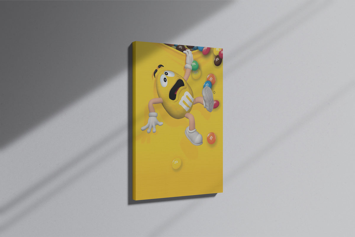 GeekCultcha M&M's Yellow Character Premium Canvas Painting