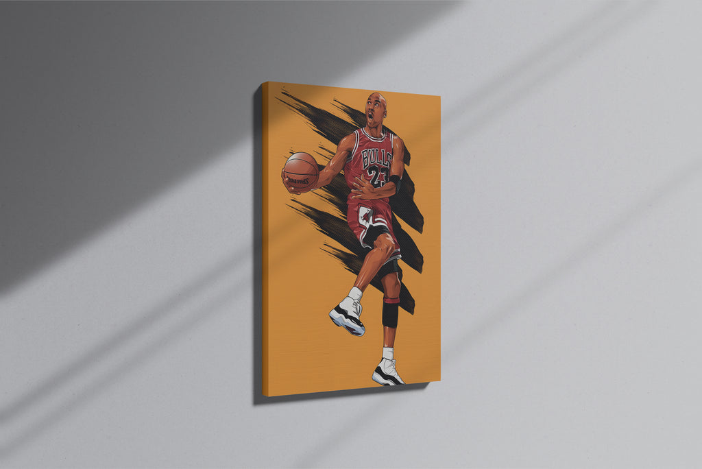 GeekCultcha Chicago Bulls Michael Jordan Premium Canvas Print