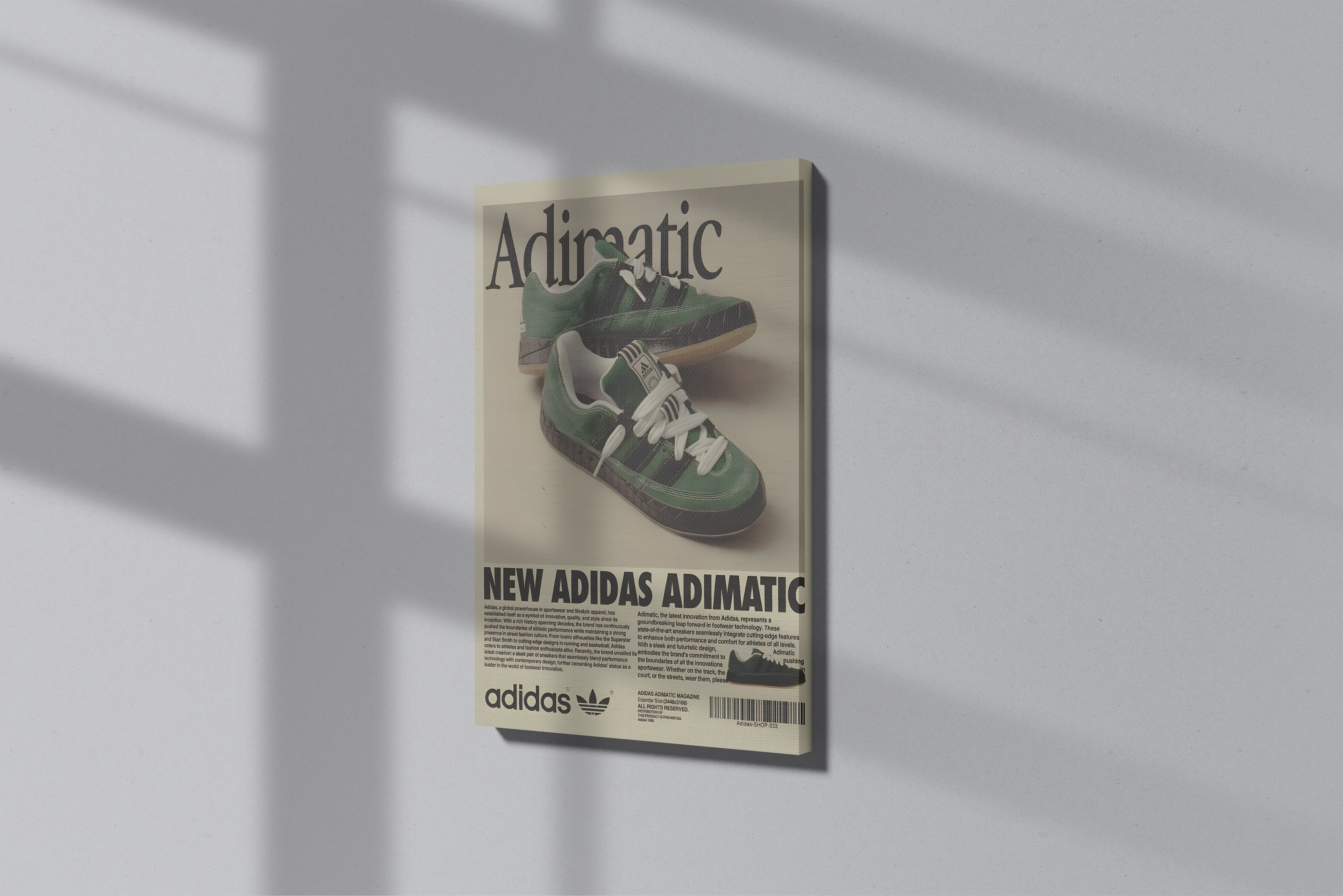 GeekCultcha Adidas Adimatic Sneakers Premium Canvas Print