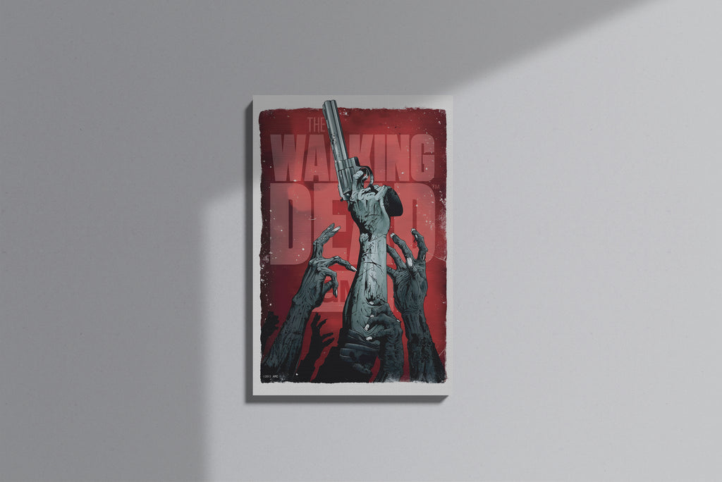 GeekCultcha The Walking Dead Zombie Themed Premium Canvas Painting