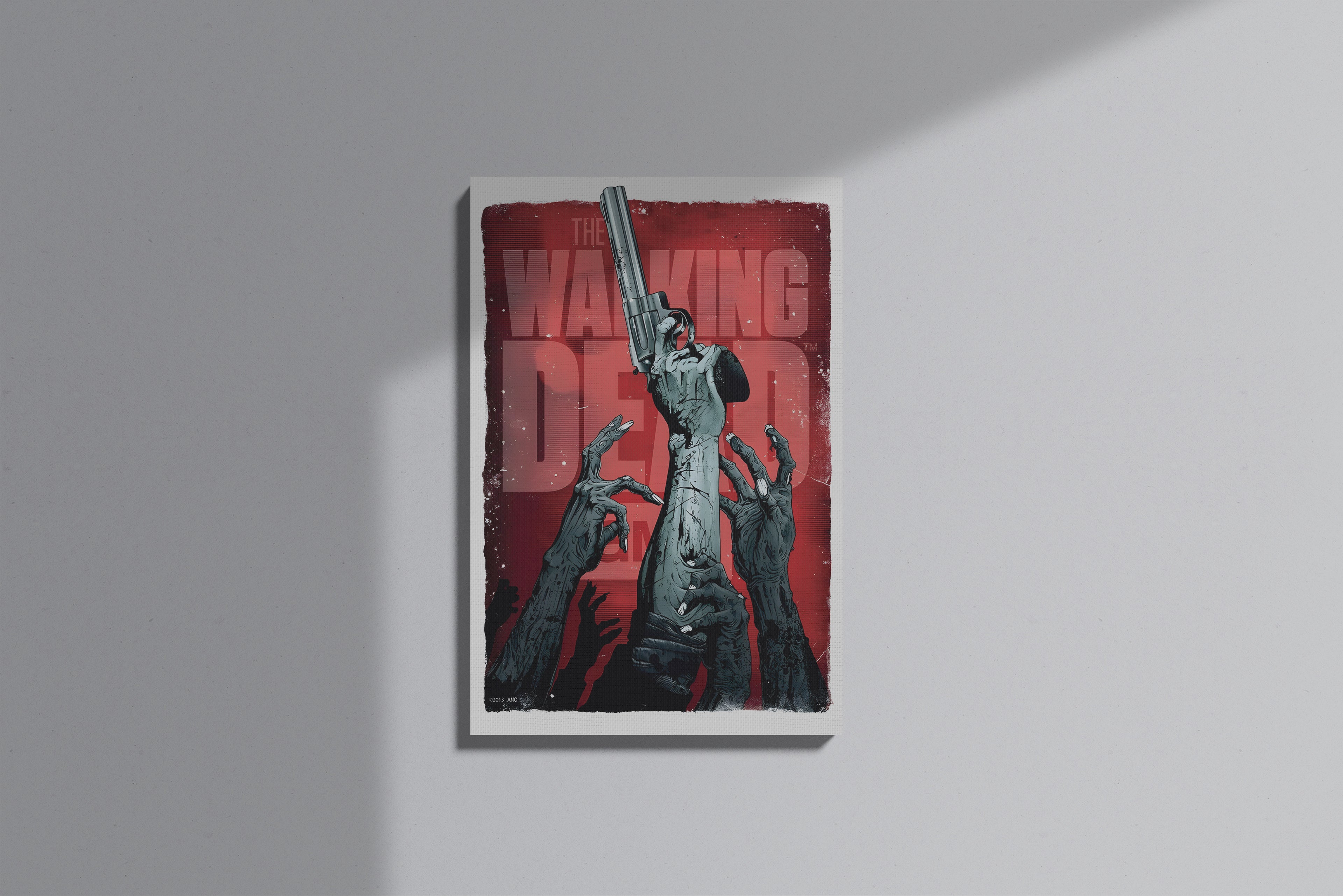GeekCultcha The Walking Dead Zombie Themed Premium Canvas Painting