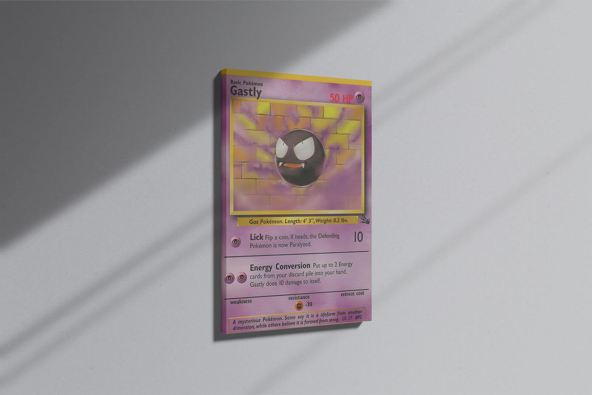 GeekCultcha Pokémon Gastly Themed Premium Canvas Painting