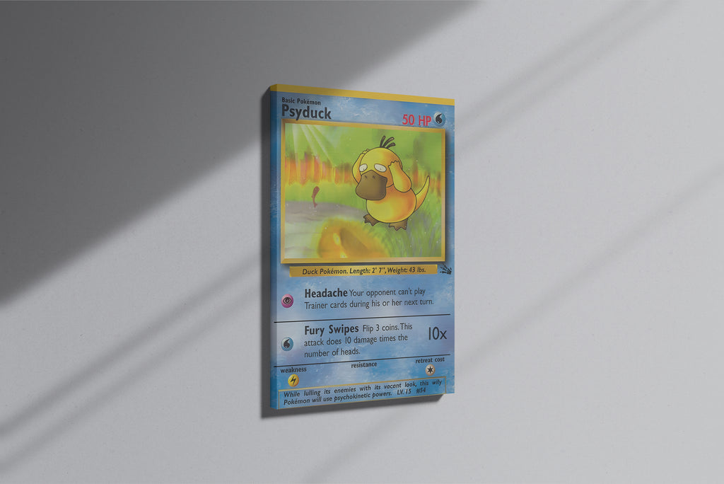 GeekCultcha Pokemon Psyduck Premium Canvas Print
