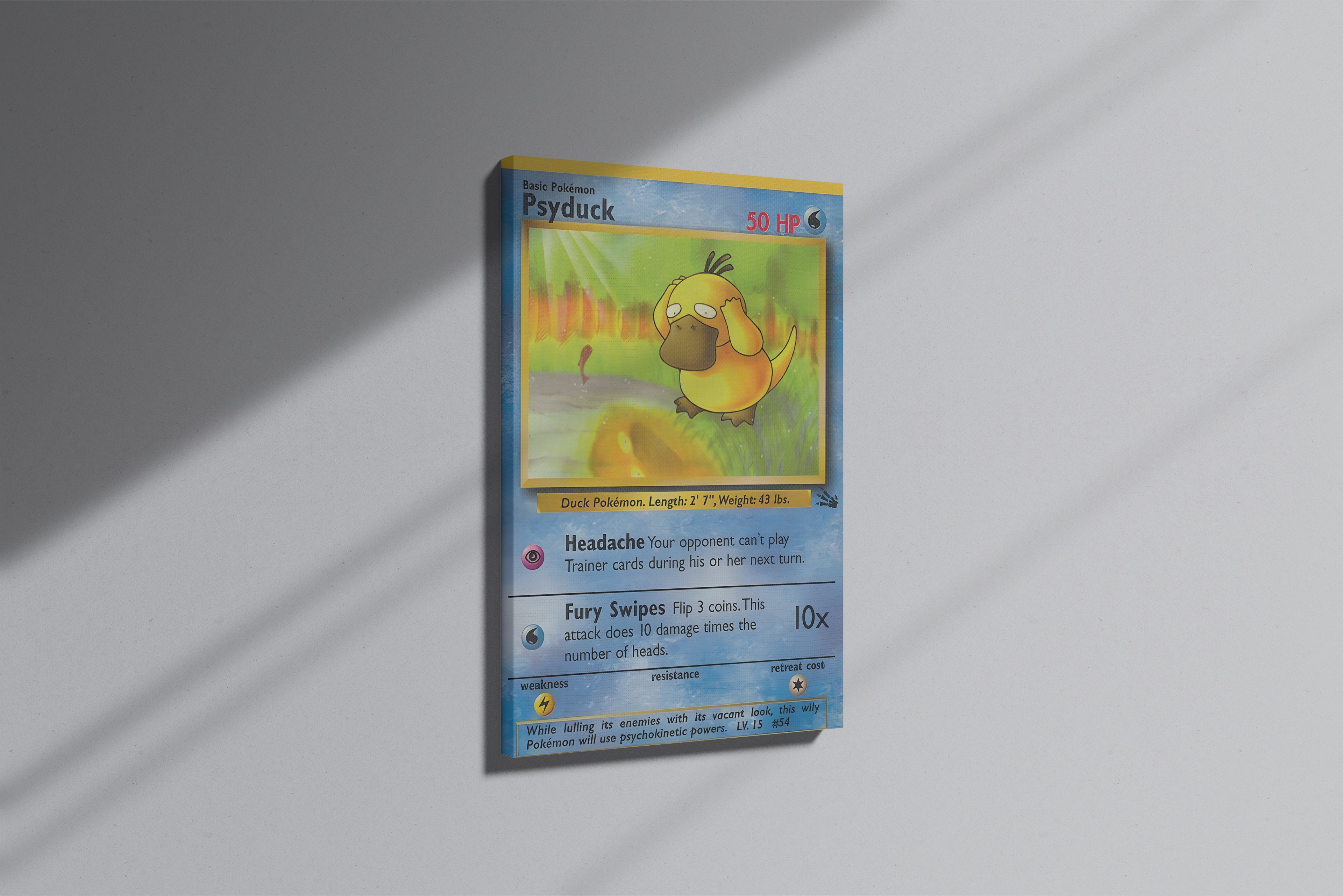 GeekCultcha Pokemon Psyduck Premium Canvas Print