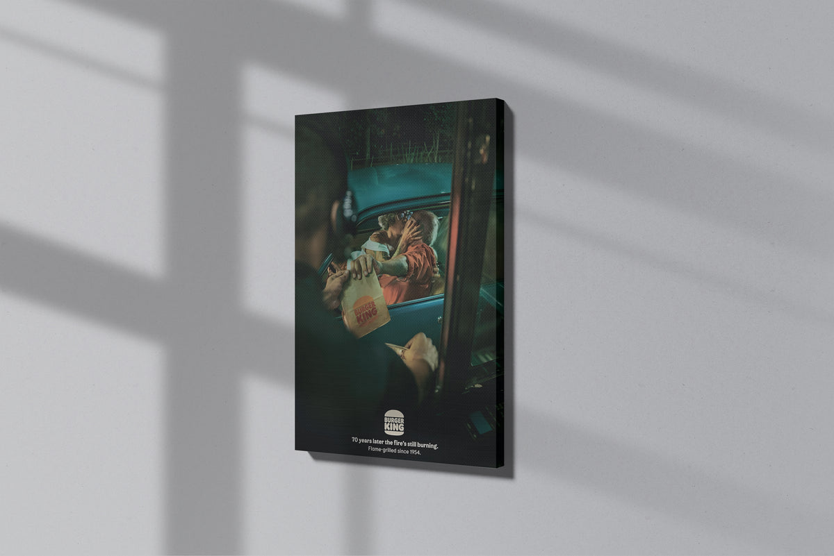 GeekCultcha Burger King Theme Premium Canvas Print