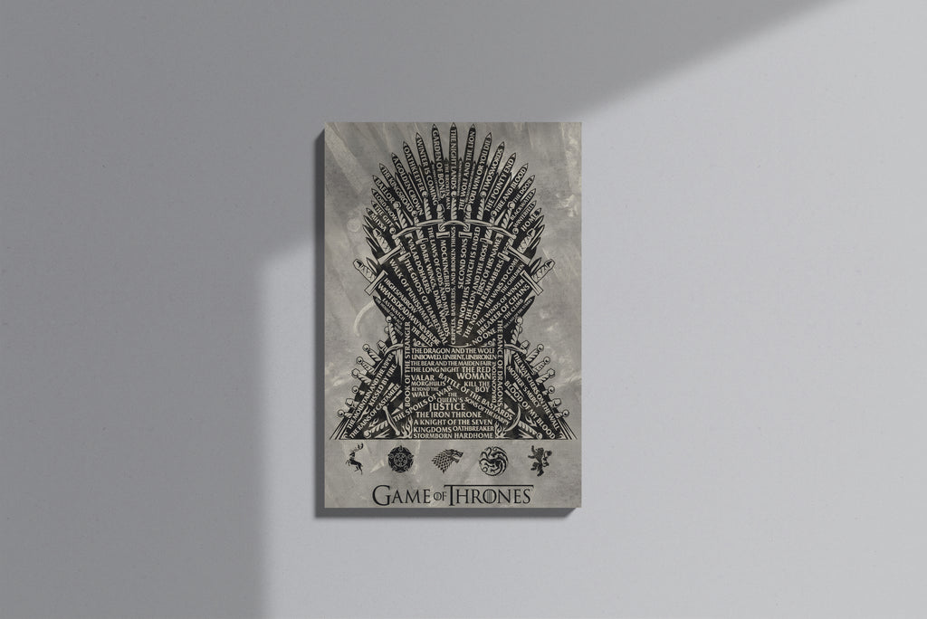 GeekCultcha Game of Thrones Iron Throne Premium Canvas Print