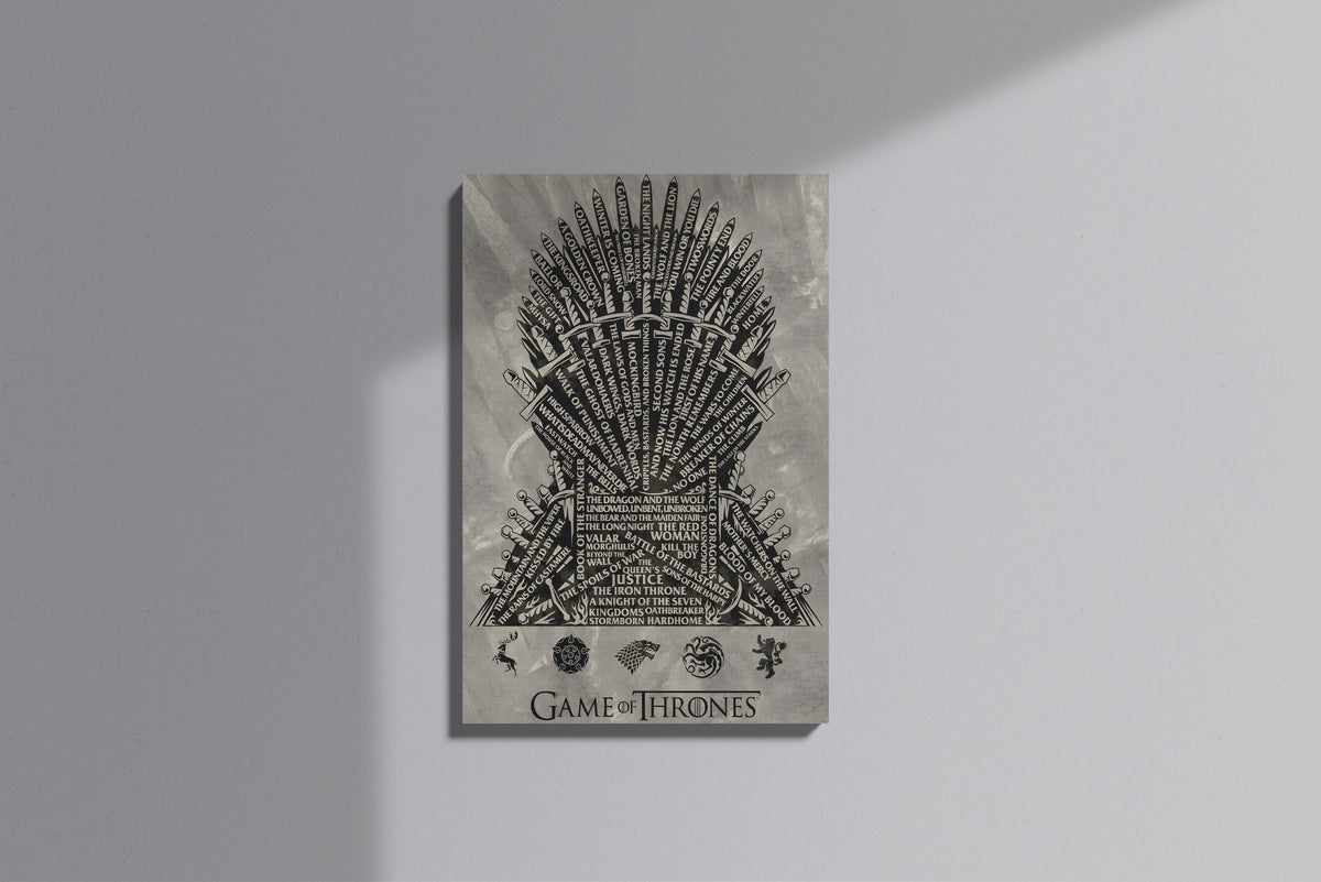 GeekCultcha Game of Thrones Iron Throne Premium Canvas Print