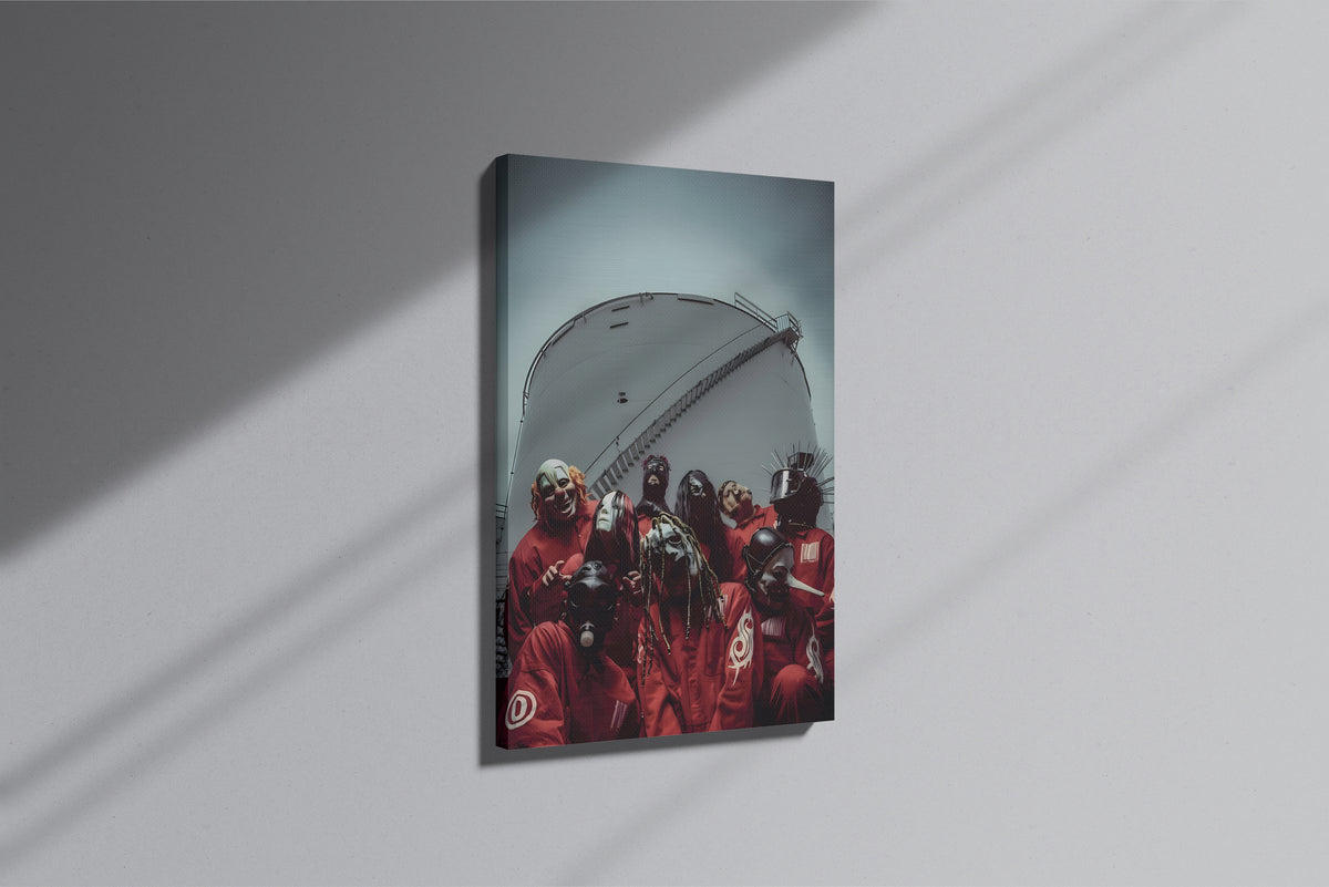 GeekCultcha Slipknot Masked Legends Premium Canvas Painting