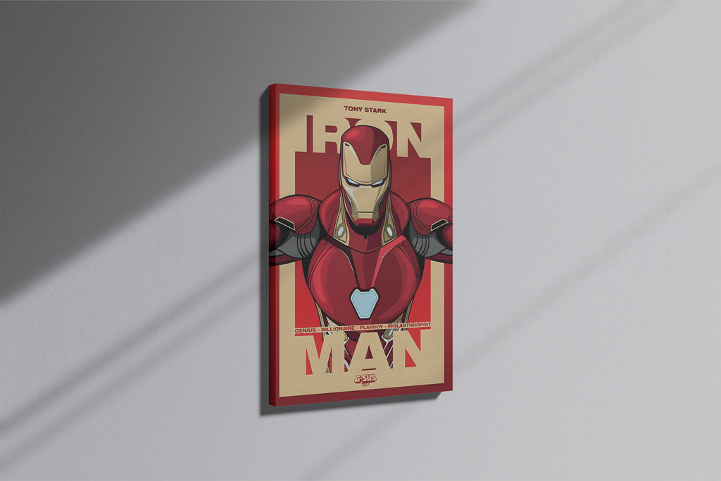 GeekCultcha Marvel Iron Man Premium Canvas Painting Comic Book Style