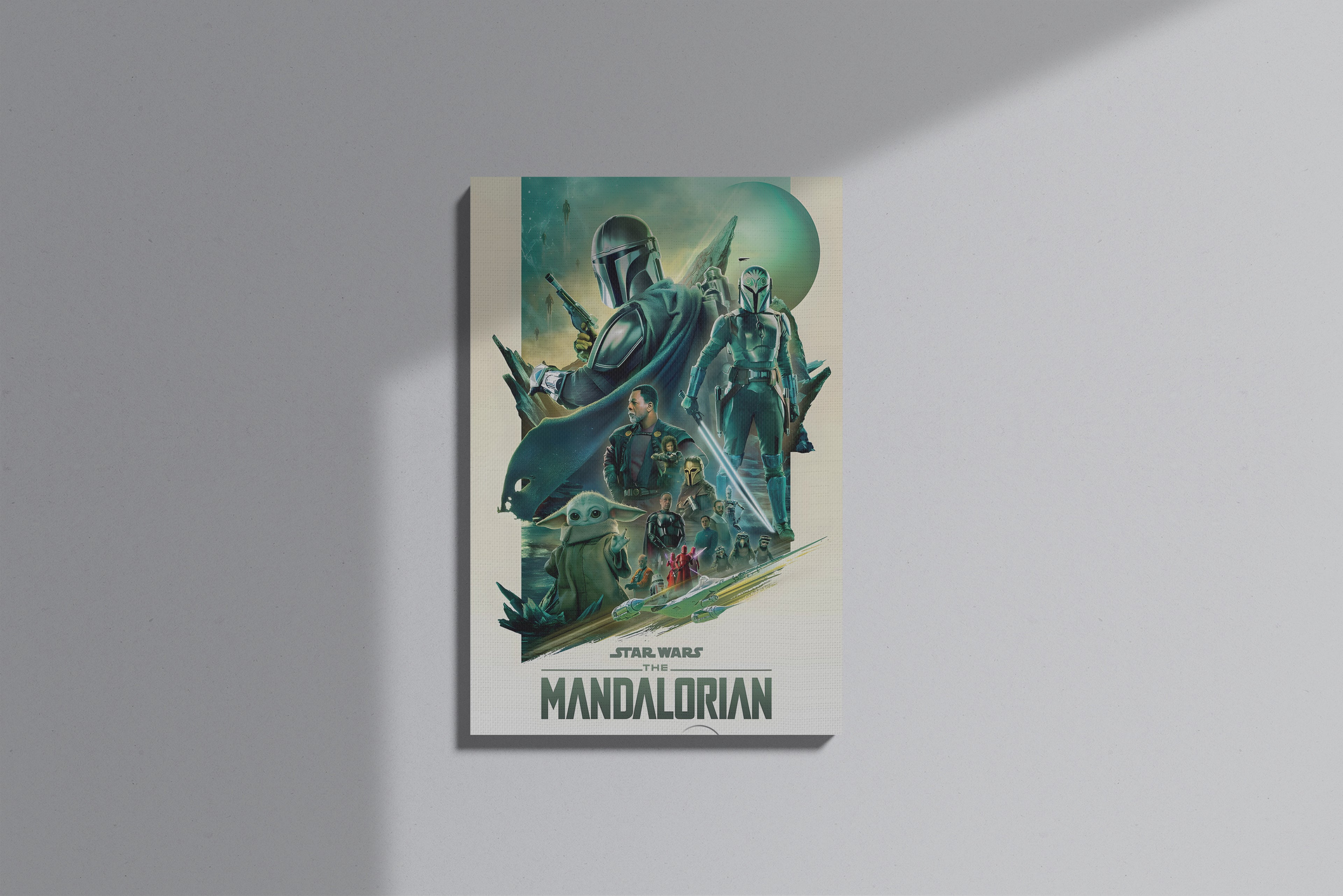 GeekCultcha Star Wars The Mandalorian Premium Canvas Print
