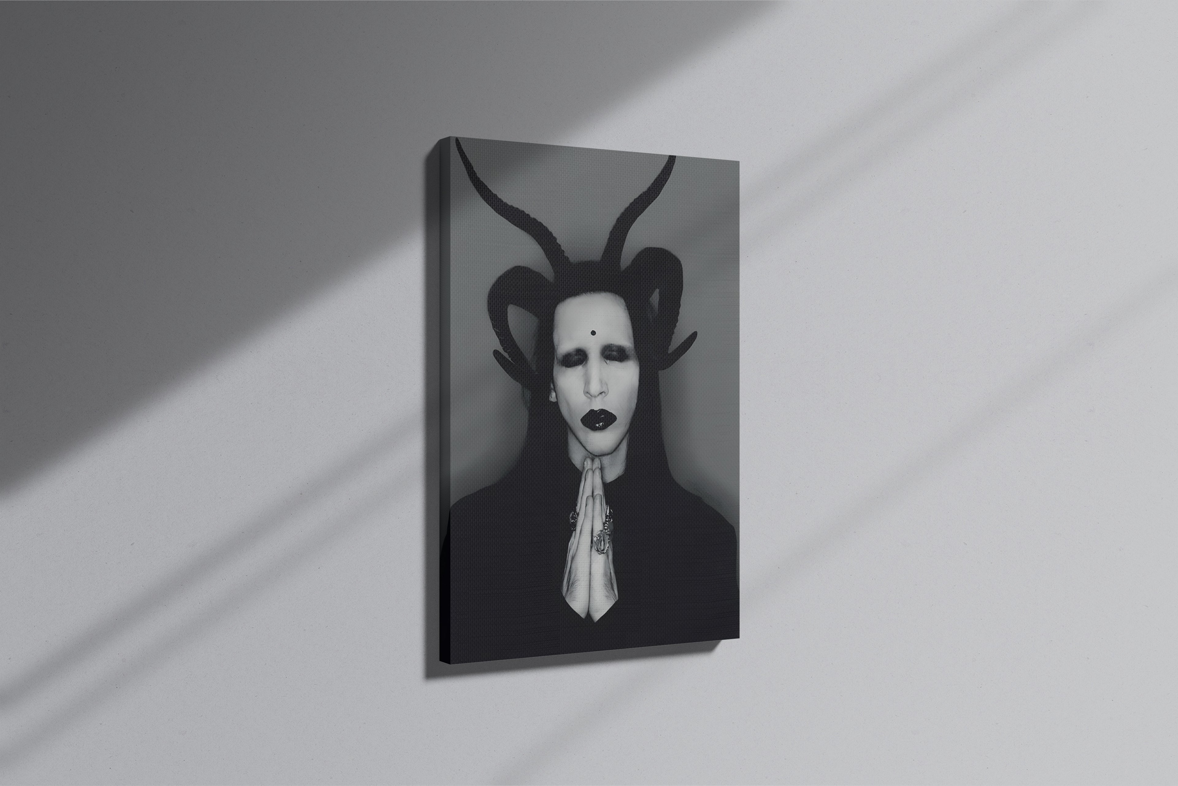 Marilyn Manson Dark Themed Canvas Painting