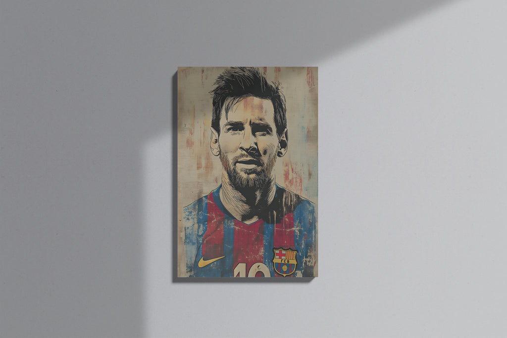 GeekCultcha FC Barcelona Lionel Messi Premium Canvas Print