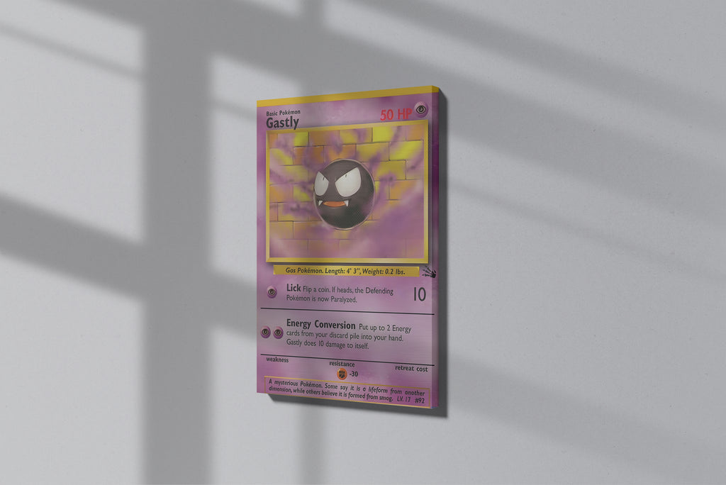 GeekCultcha Pokémon Gastly Themed Premium Canvas Painting