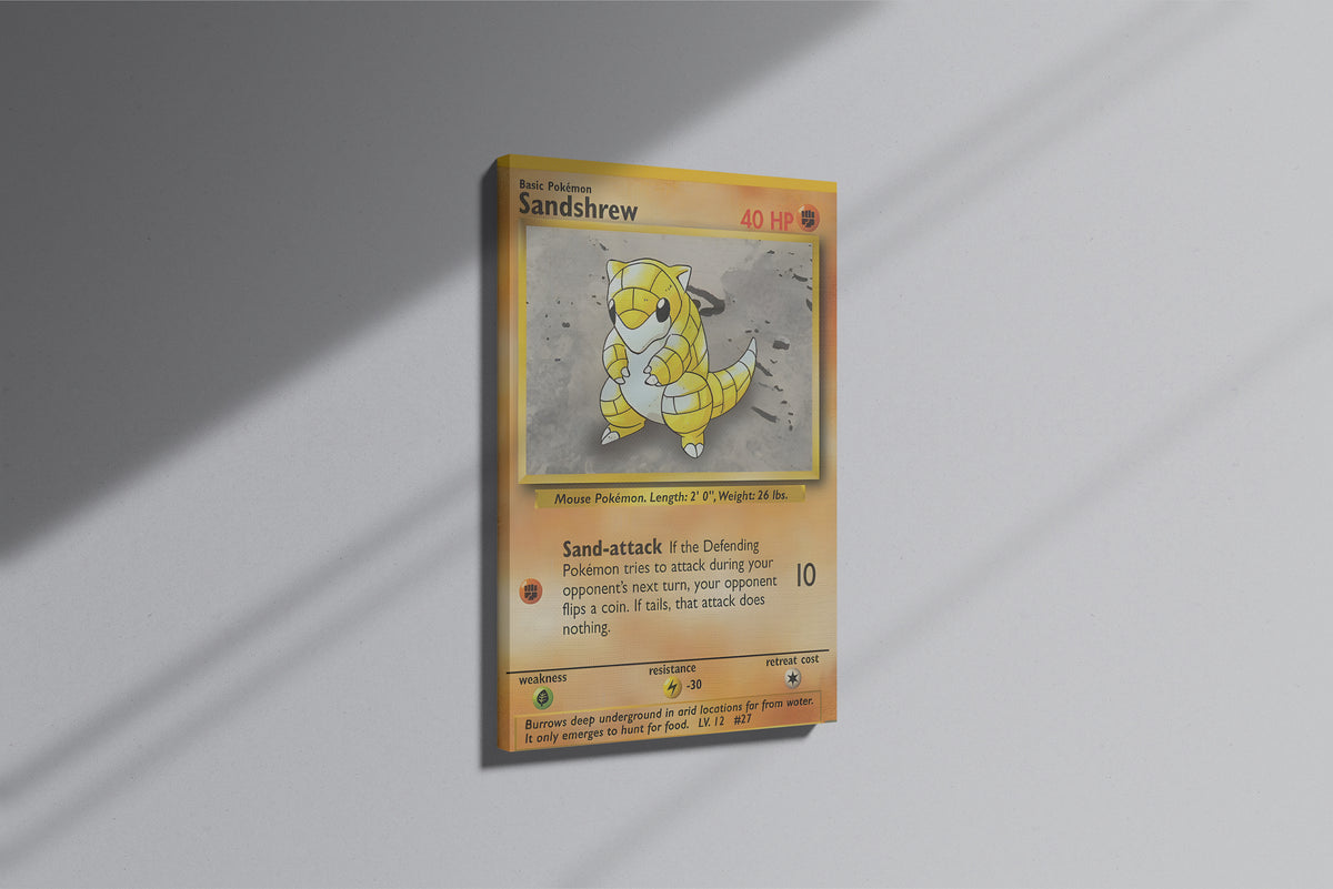 GeekCultcha Pokémon Sandshrew Premium Canvas Print