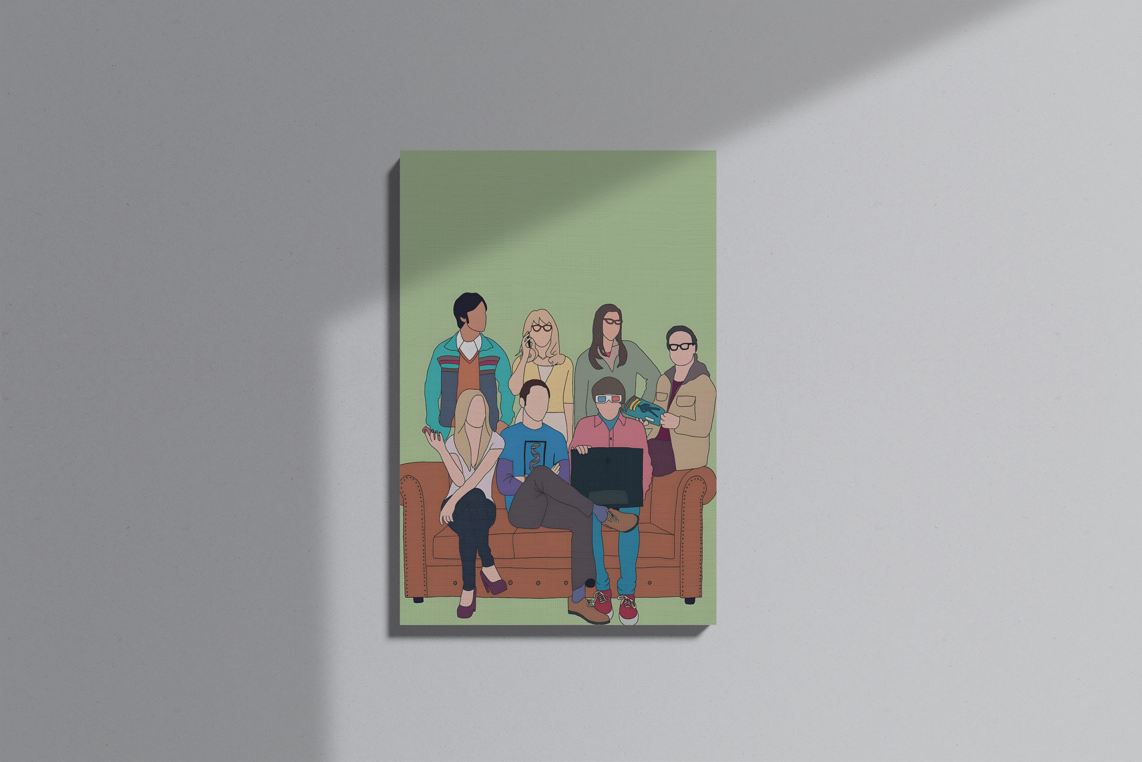 GeekCultcha The Big Bang Theory Team Premium Canvas Print