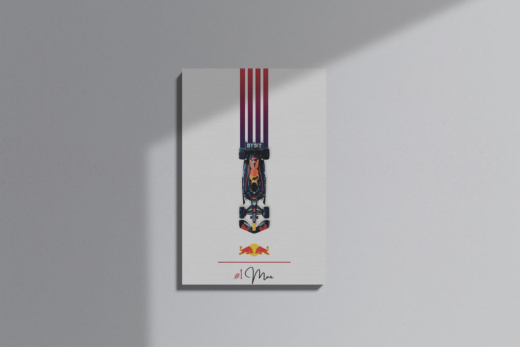 GeekCultcha Red Bull Racing Max Verstappen Premium Canvas Print