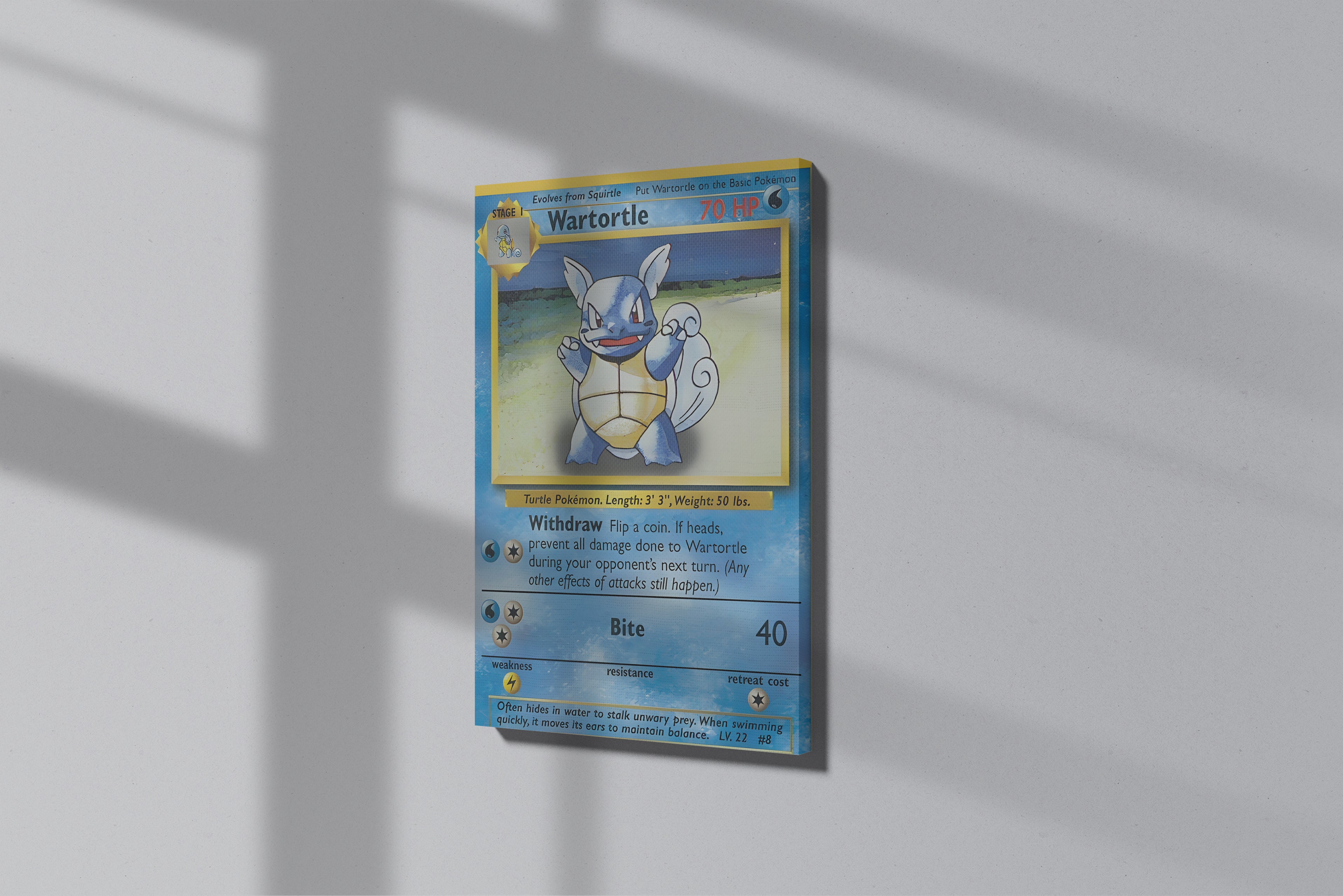GeekCultcha Pokémon Wartortle Premium Canvas Print