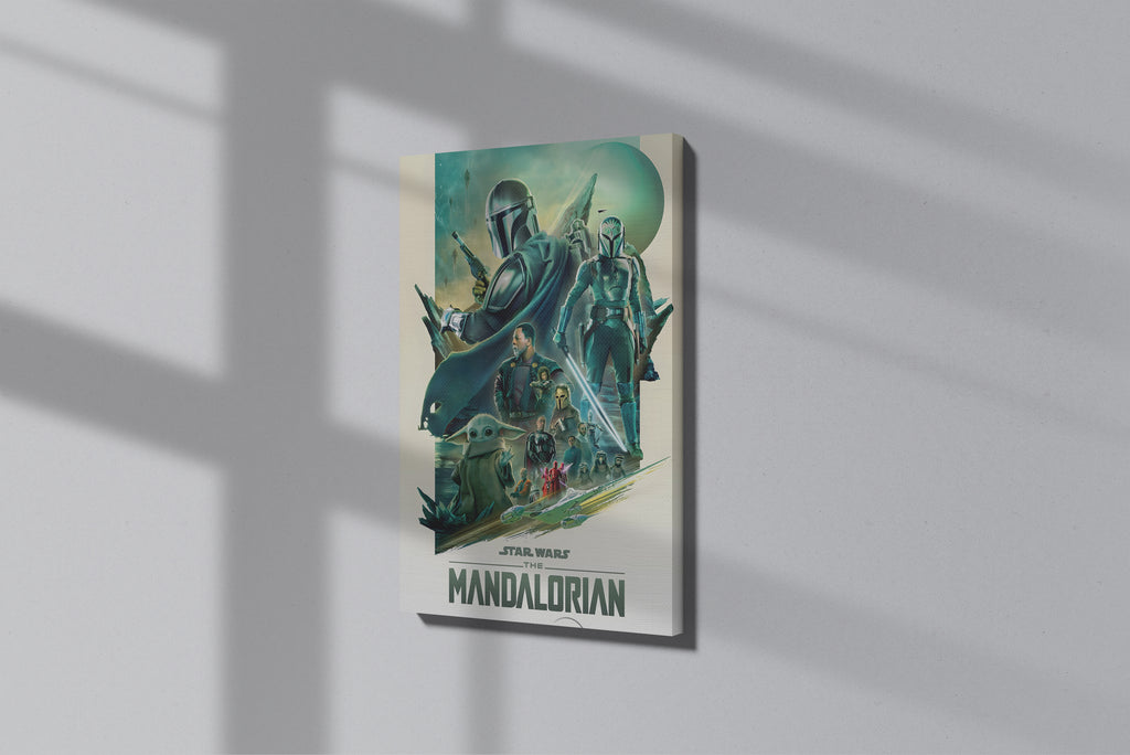 GeekCultcha Star Wars The Mandalorian Premium Canvas Print