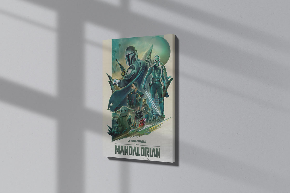 GeekCultcha Star Wars The Mandalorian Premium Canvas Print