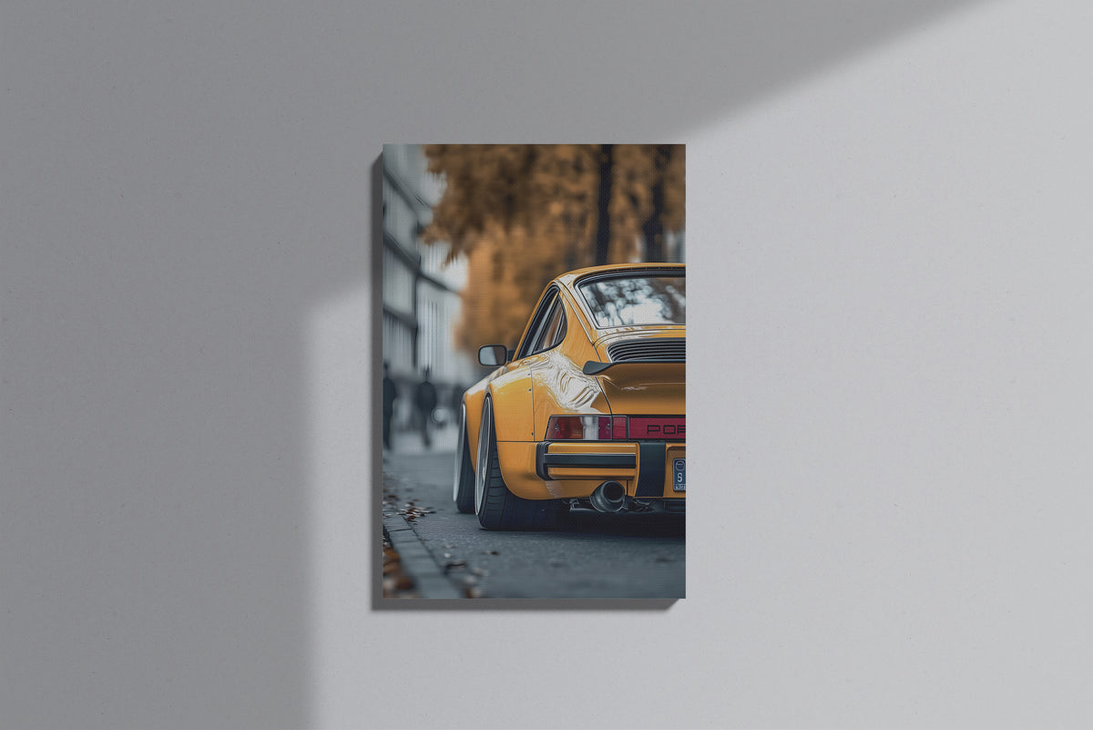 GeekCultcha Porsche 911 Retro Premium Canvas Print
