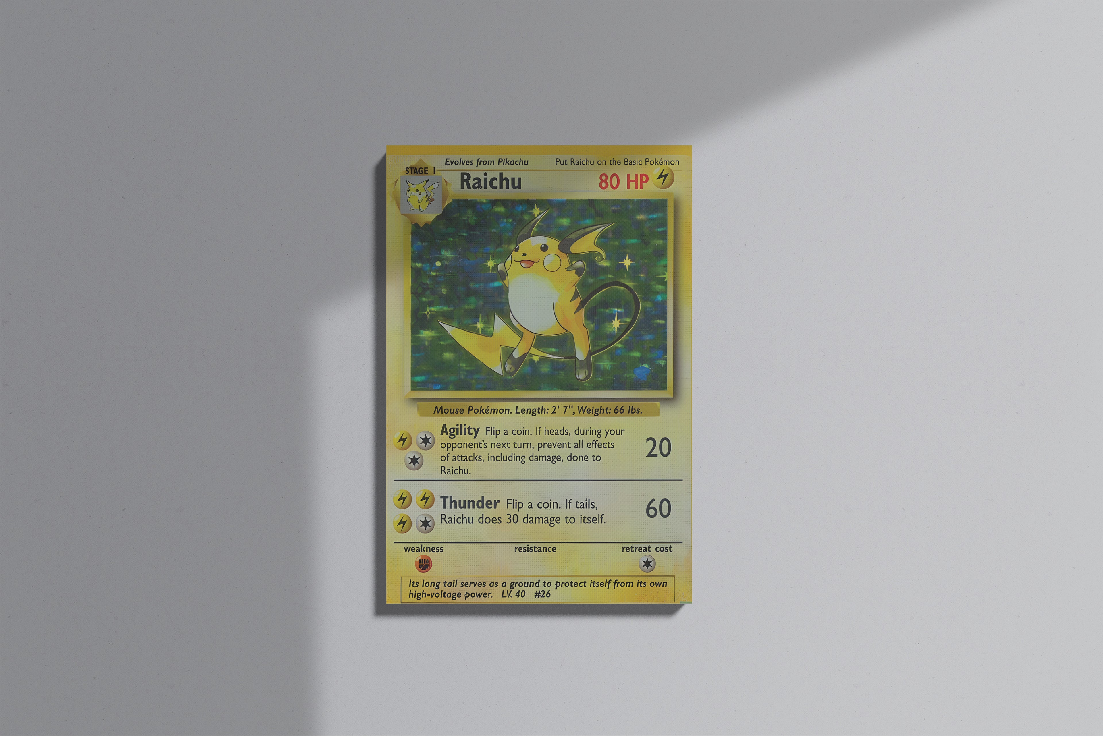 GeekCultcha Pokémon Raichu Premium Canvas Print