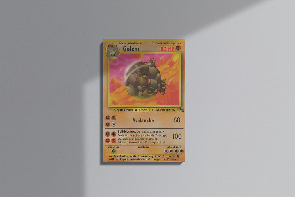 GeekCultcha Pokémon Golem Premium Canvas Print