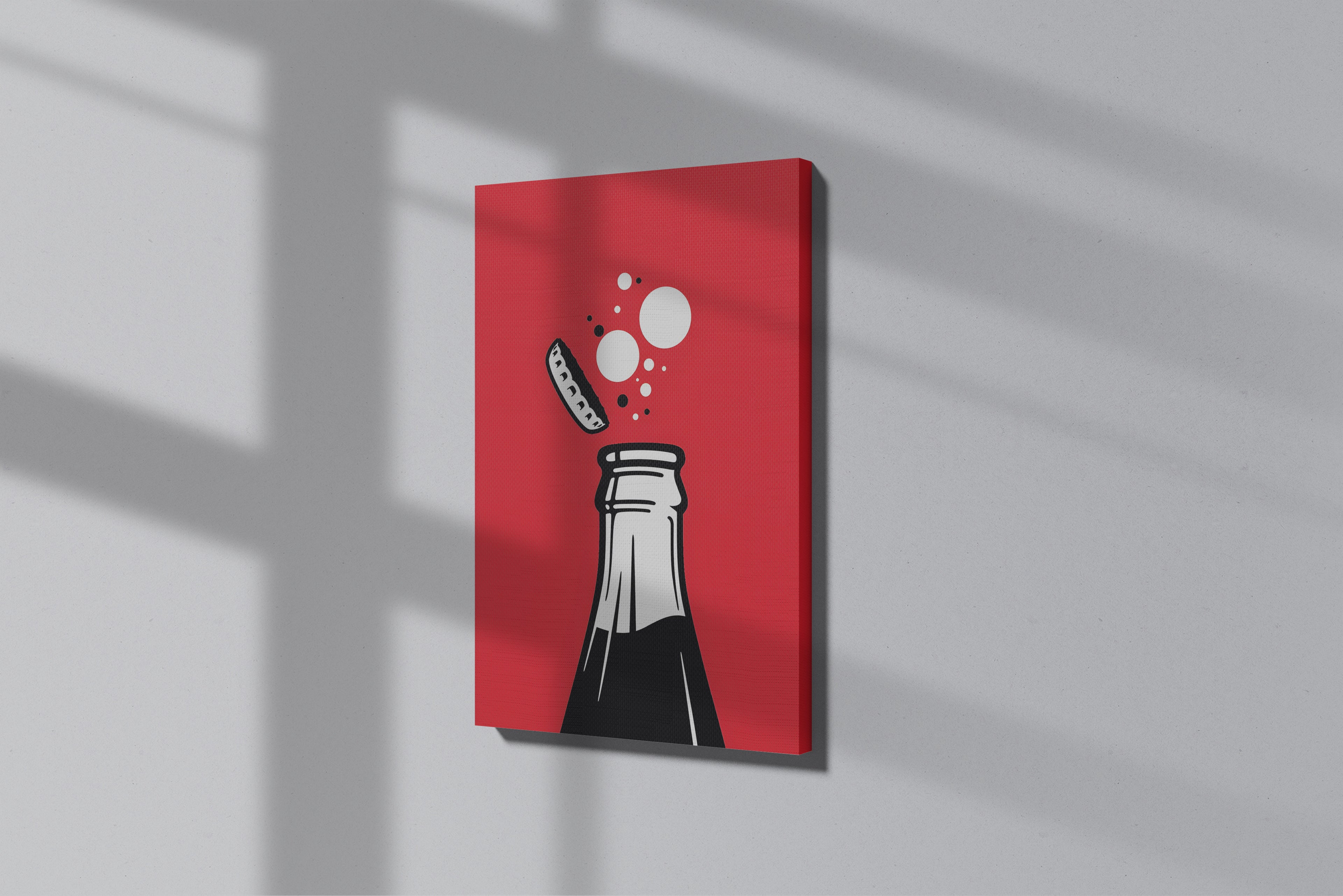 GeekCultcha Coca-Cola Bottle Explosion Premium Canvas Painting