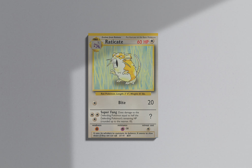 GeekCultcha Pokémon Raticate Premium Canvas Print