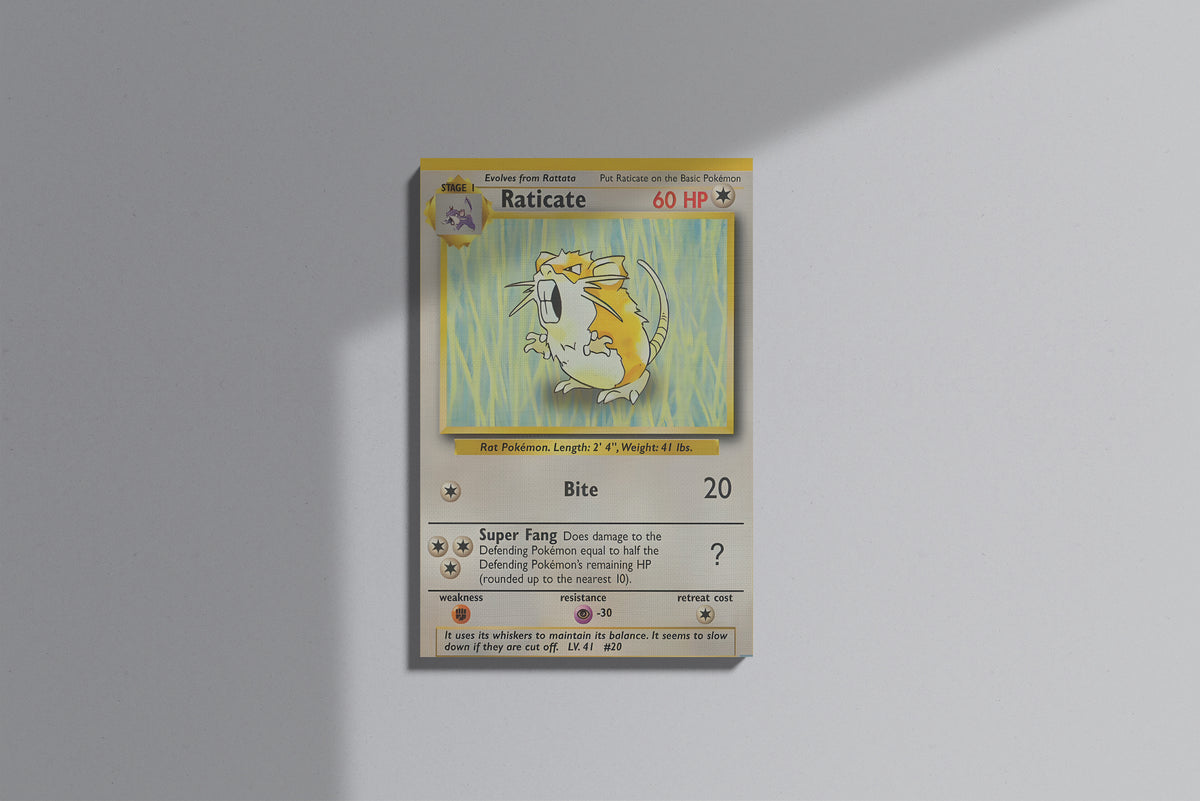 GeekCultcha Pokémon Raticate Premium Canvas Print