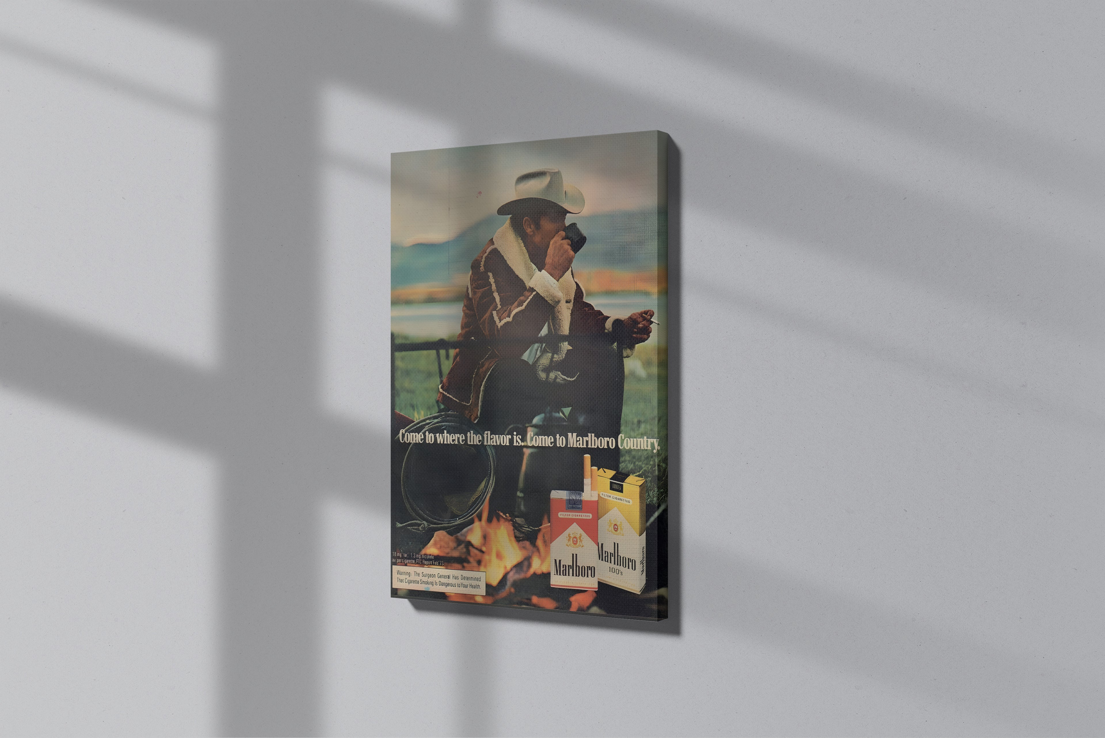 GeekCultcha Marlboro Country Advertisement Premium Canvas Print