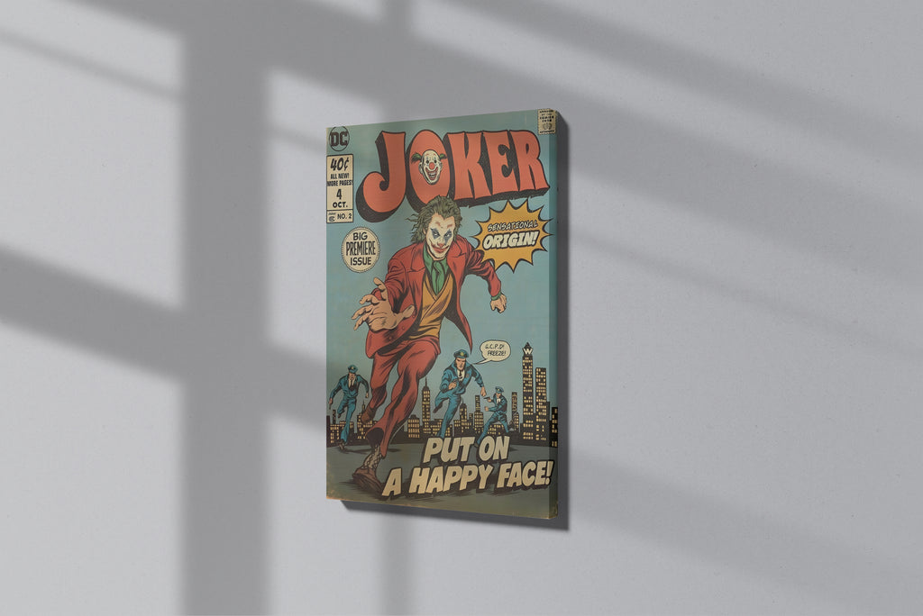 GeekCultcha DC Comics Joker Premium Canvas Print Retro Style