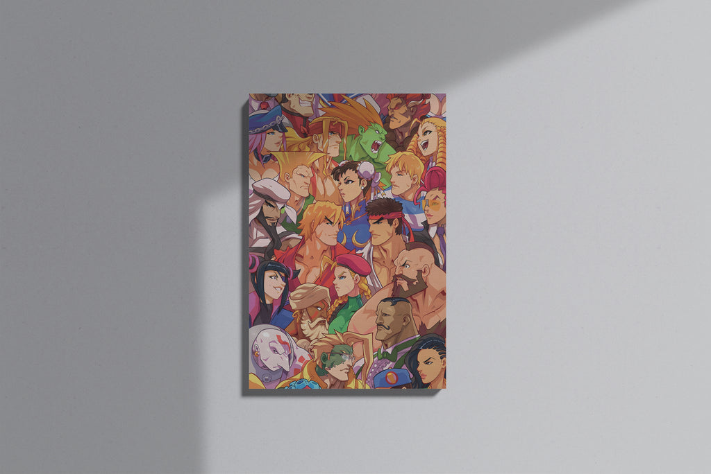 GeekCultcha Street Fighter Character Portraits Premium Canvas Print