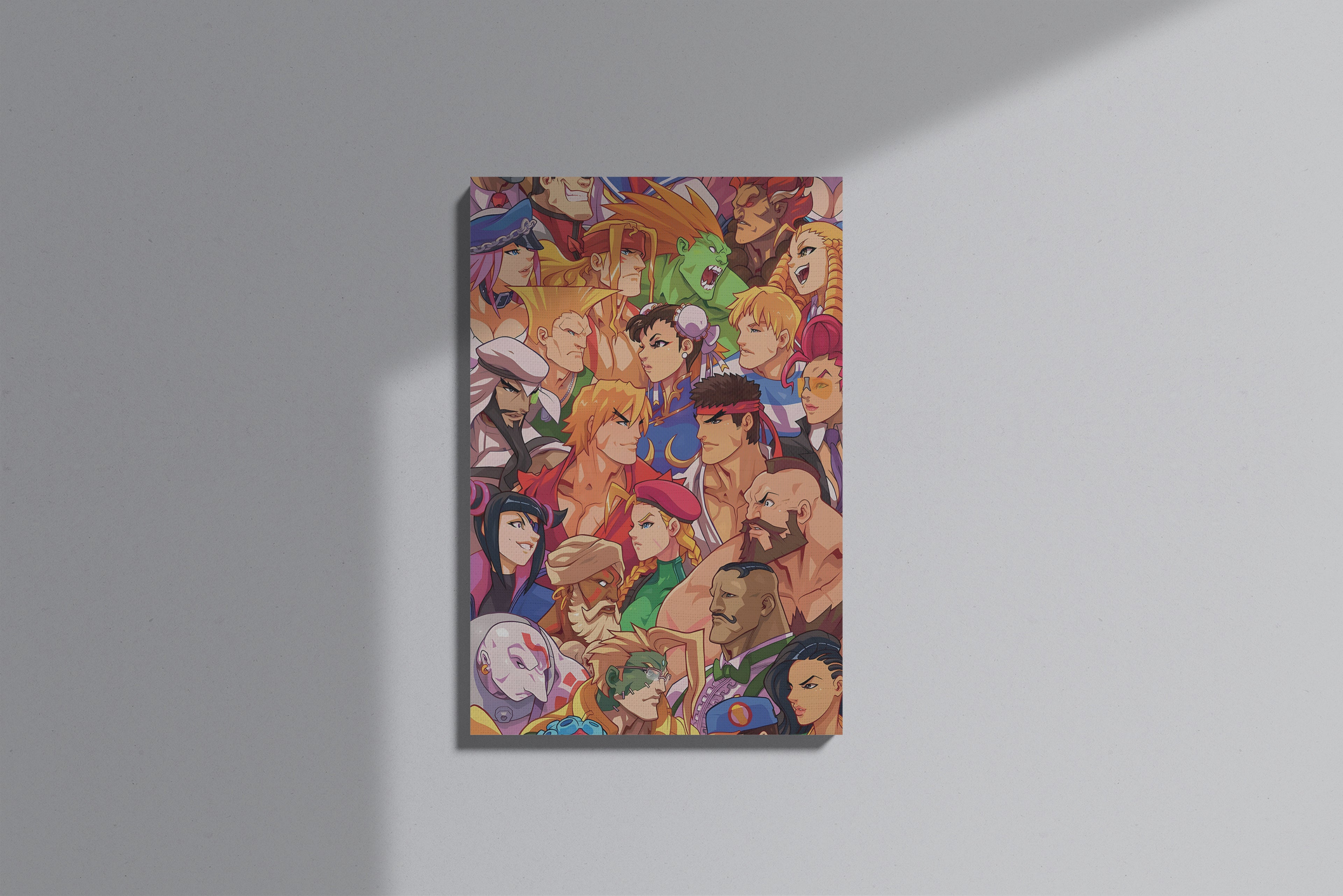 GeekCultcha Street Fighter Character Portraits Premium Canvas Print