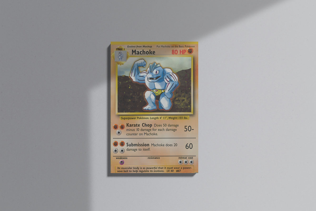 GeekCultcha Pokémon Machoke Premium Canvas Print