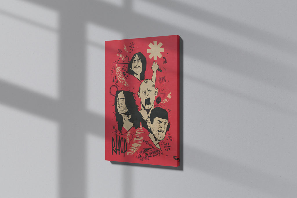 GeekCultcha Red Hot Chili Peppers Themed Premium Canvas Print