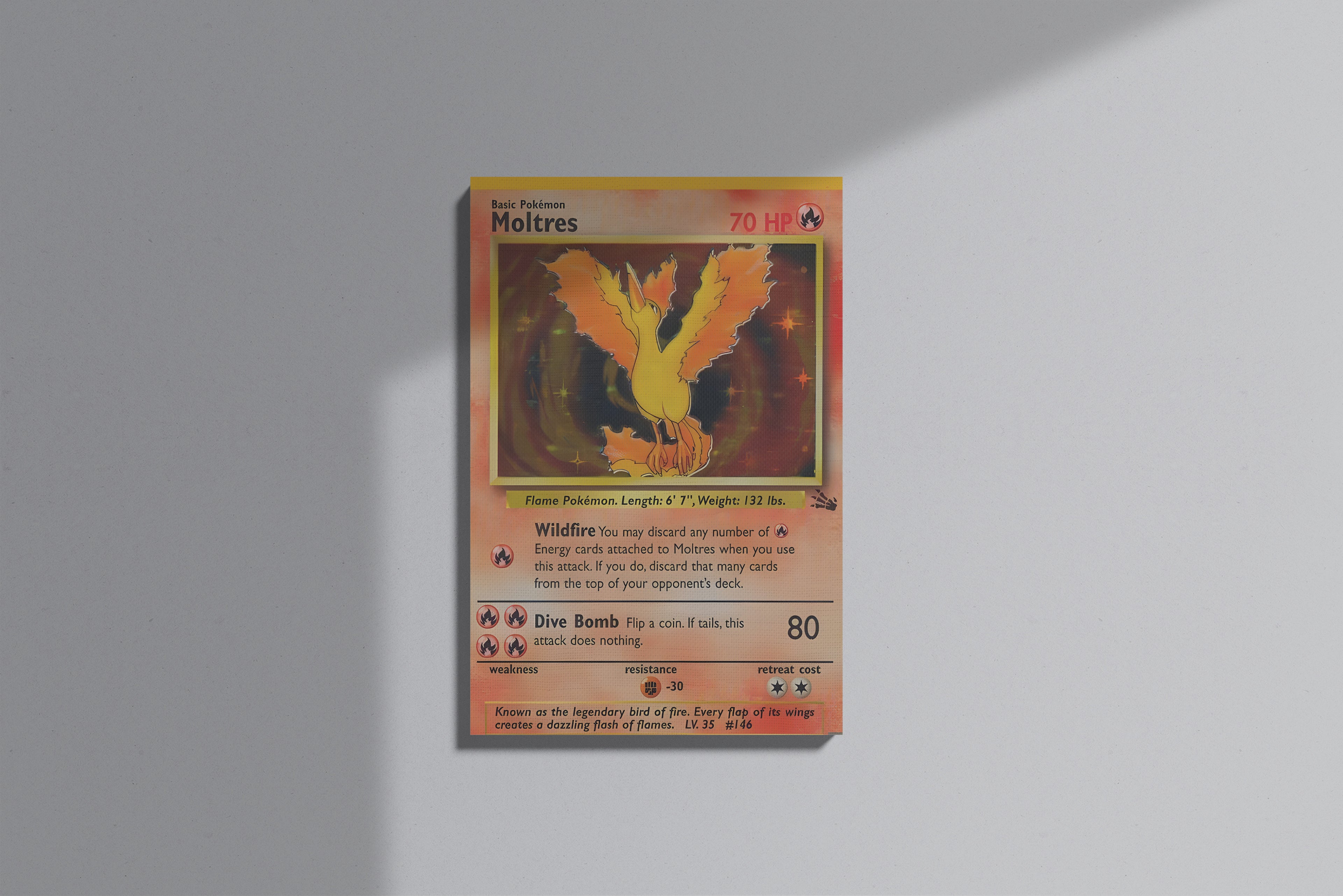 GeekCultcha Pokémon Moltres Premium Canvas Print