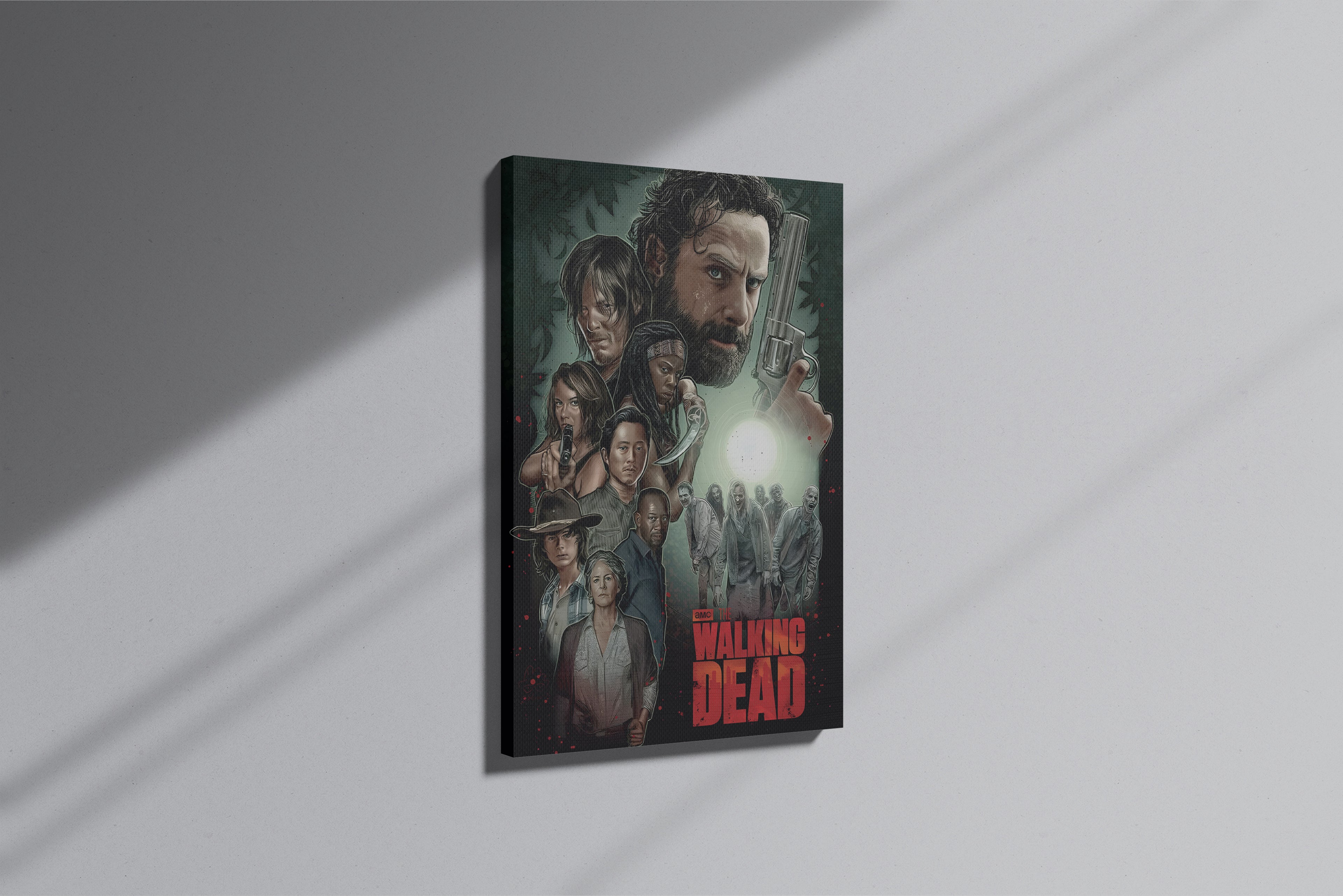 GeekCultcha The Walking Dead Character Themed Premium Canvas Print