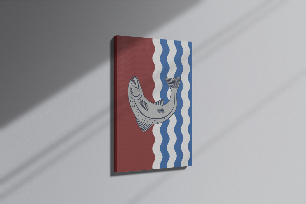 GeekCultcha Sea Theme Fish Design Premium Canvas Painting