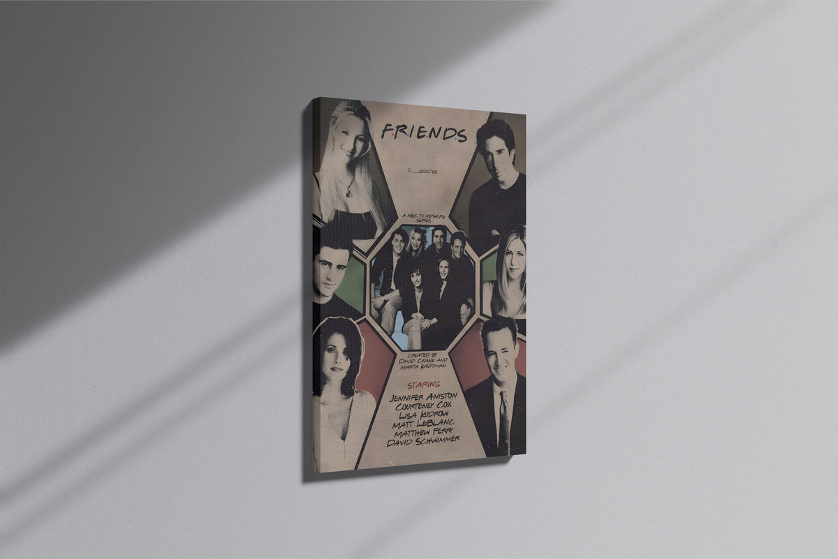 GeekCultcha Friends Collection Canvas Painting Retro Style