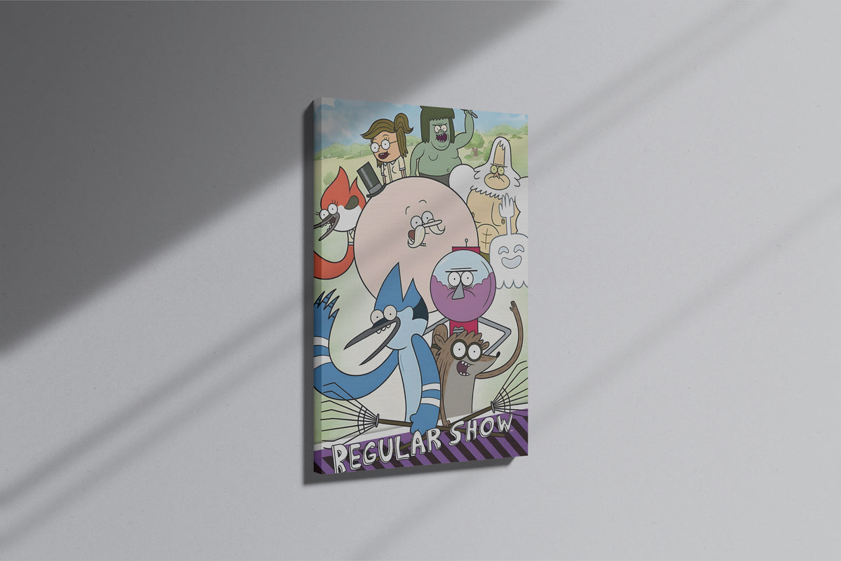 GeekCultcha Regular Show Character Themed Premium Canvas Painting