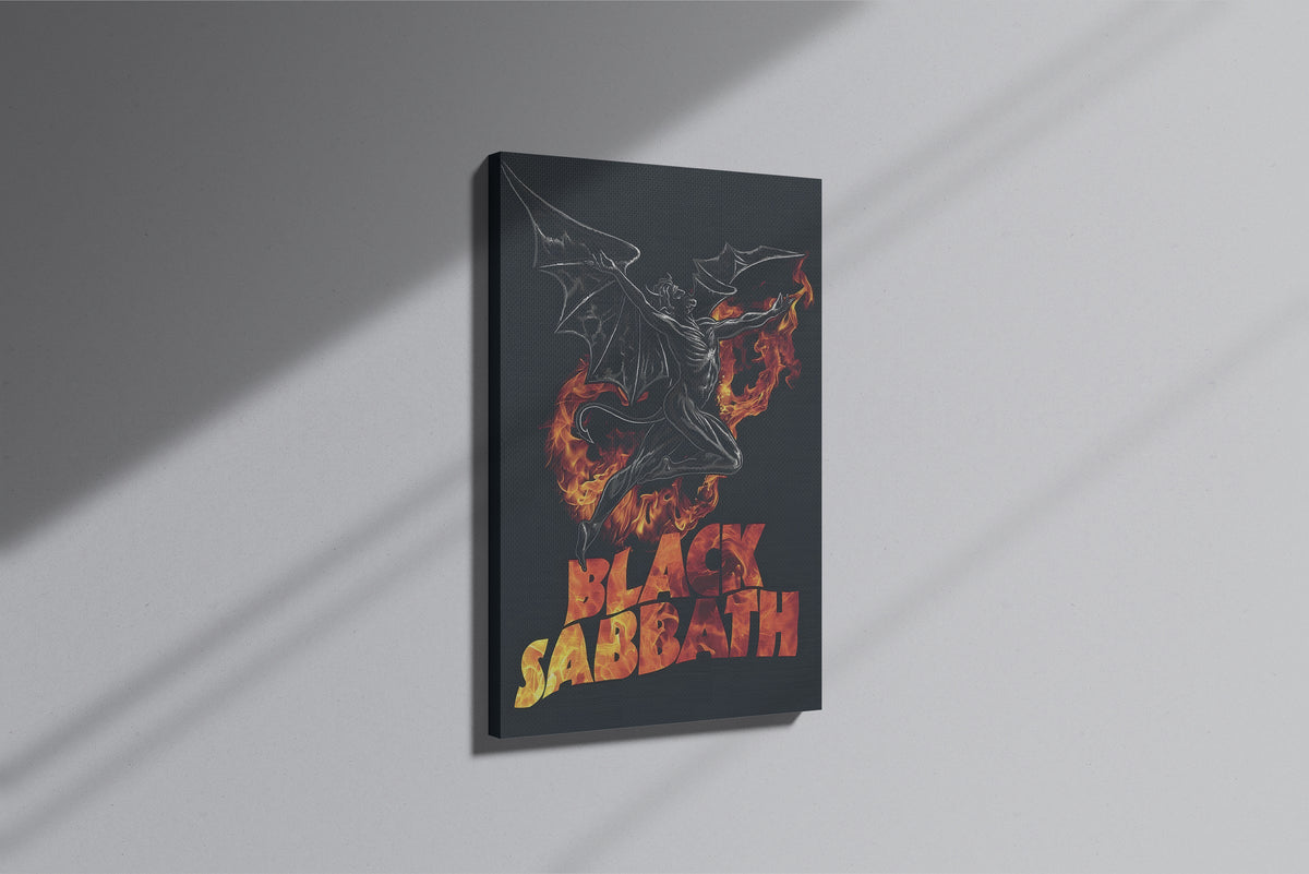GeekCultcha Black Sabbath Demon Premium Canvas Print