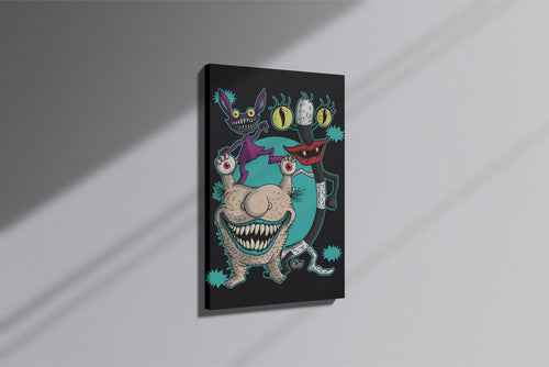 GeekCultcha Aaahh!!! Real Monsters Character Themed Premium Canvas Print