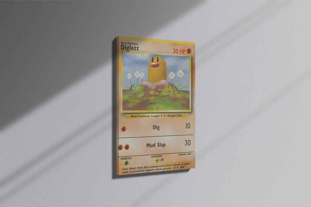 GeekCultcha Pokémon Diglett Premium Canvas Print